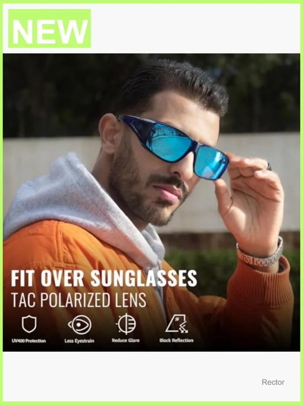 Polarized Fit Over Glasses Sunglasses 2 Pack UV Protection Wrap Around